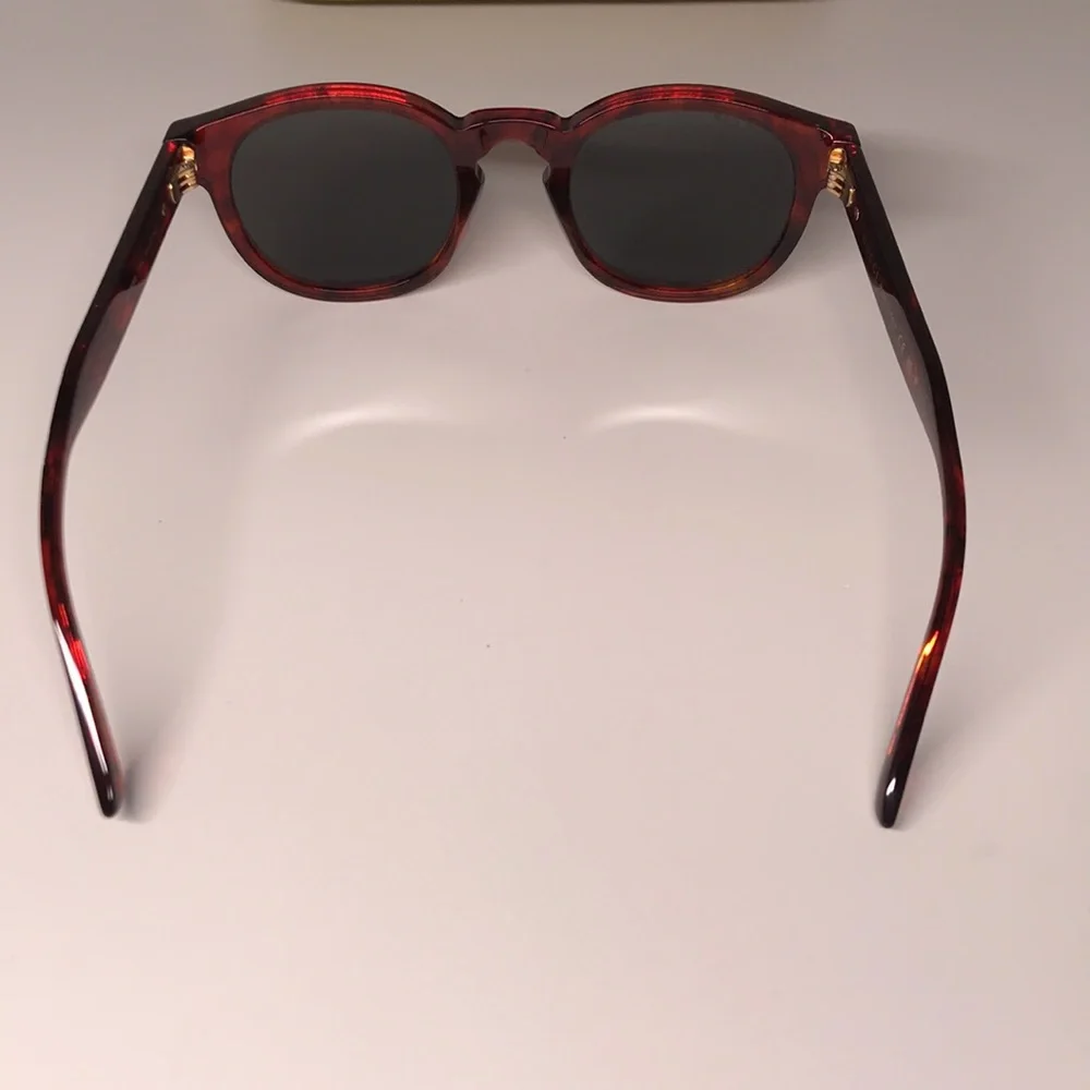 Gucci GG0825S 005 49 Havana Grey Round Sunglasses | New Authentic